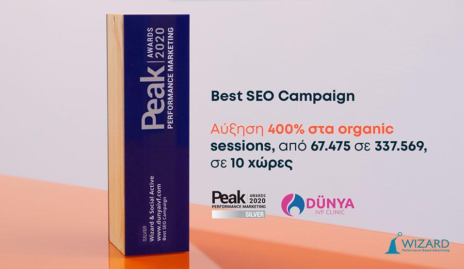 SILVER Award - Peak Awards 2020 supported by Google