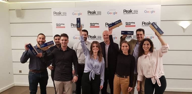 5 Awards in the Peak Performance Marketing Awards supported By Google